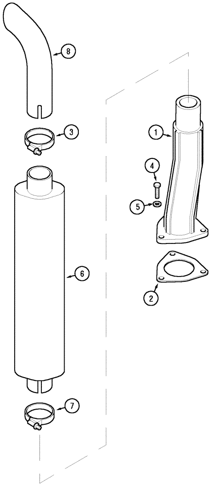 Схема запчастей Case IH CX70 - (02-22) - VERTICAL EXHAUST, CX70 (02) - ENGINE