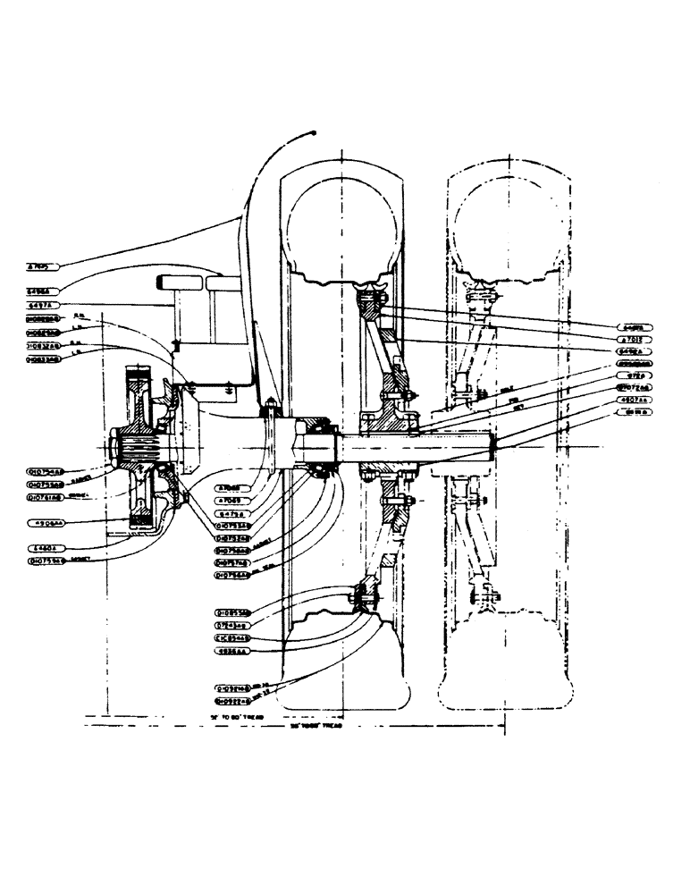 Схема запчастей Case IH 400-SERIES - (128) - REAR AXLE AND WHEEL ASSEMBLY, FOR GENERAL PURPOSE TRACTORS (06) - POWER TRAIN