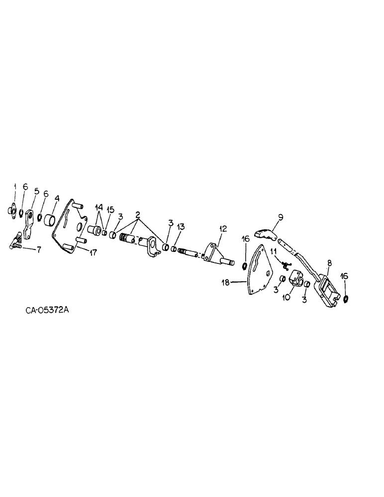 Схема запчастей Case IH HYDRO 186 - (07-26) - DRIVE TRAIN, GEAR SHIFT MECHANISM, RANGE TRANSMISSION EXTERNAL (04) - Drive Train