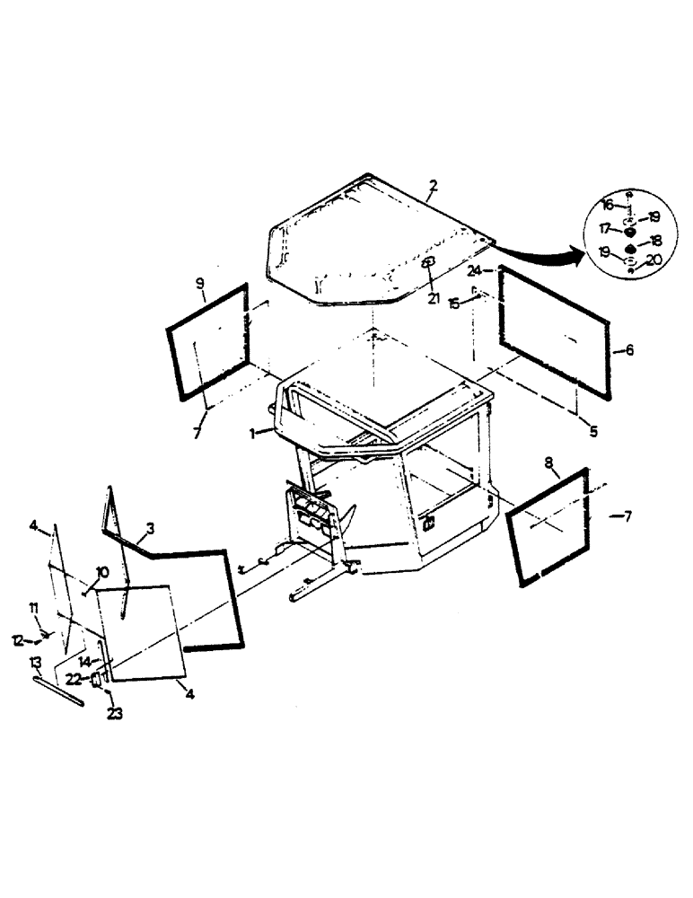 Схема запчастей Case IH 9170 - (01-01) - CAB AND WINDOWS (10) - CAB