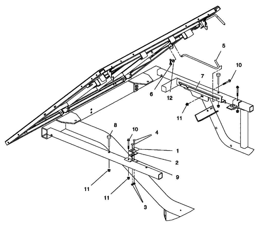 Схема запчастей Case IH SCOUT XL - (90.110.01) - LATCH PLATE AND PROP ROD (90) - PLATFORM, CAB, BODYWORK AND DECALS