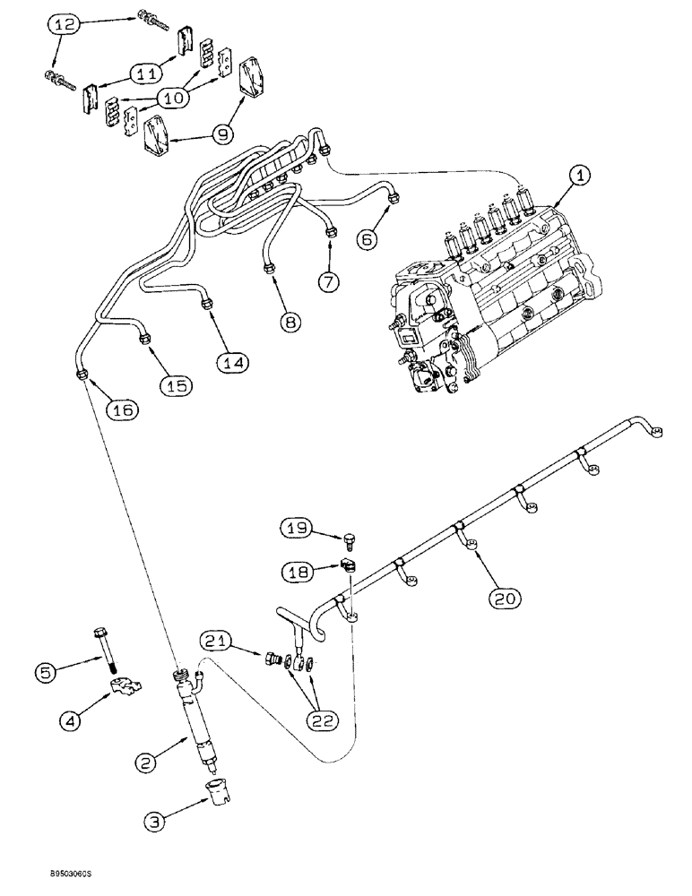 Схема запчастей Case IH 9310 - (3-006) - FUEL INJECTION SYSTEM, 6T-830 ENGINE, 9310 TRACTOR ONLY, PRIOR TO S/N JEE0036501 (03) - FUEL SYSTEM