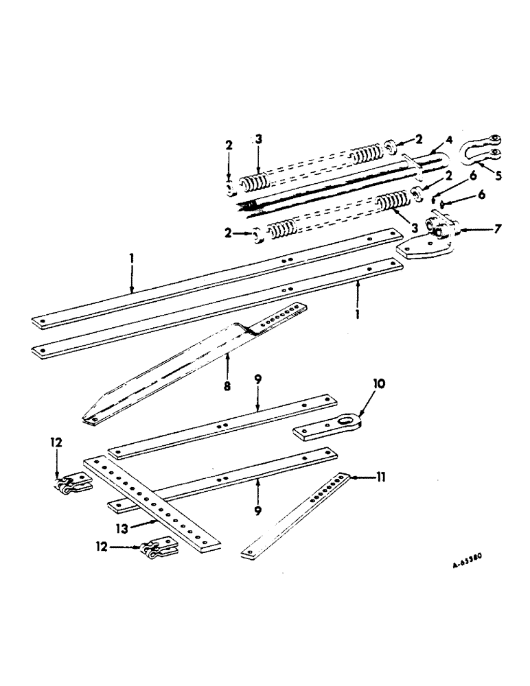 Схема запчастей Case IH 60 - (C-20) - CROSS BAR HITCH 