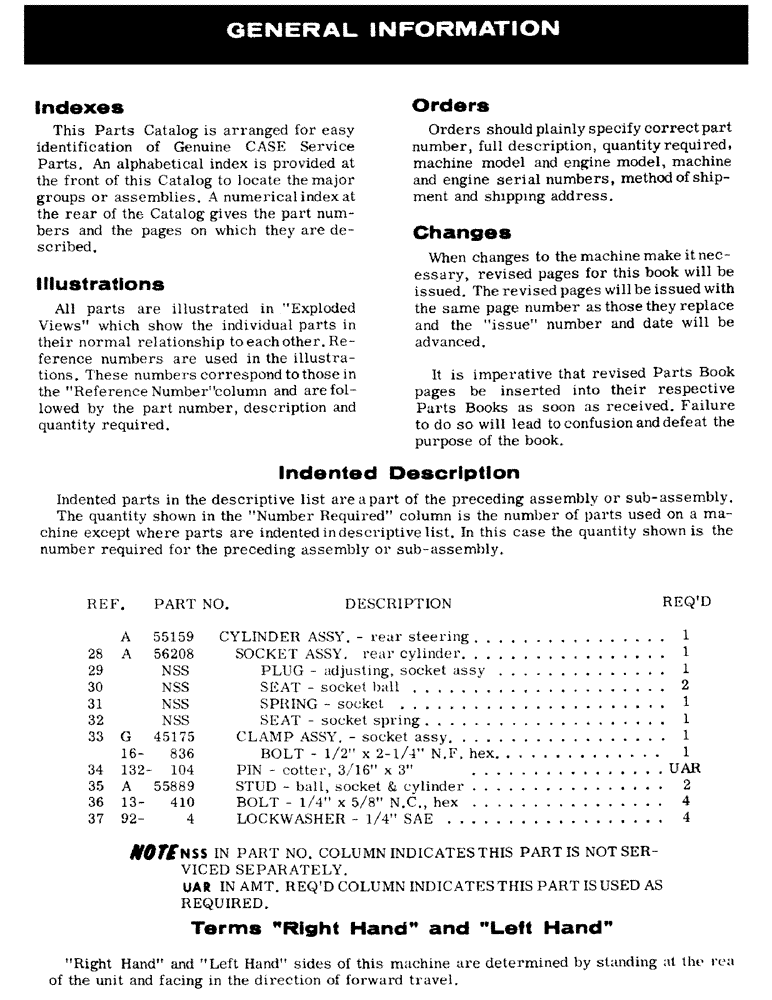 Схема запчастей Case IH 530 - (001A) - GENERAL INFORMATION (00) - PICTORIAL INDEX