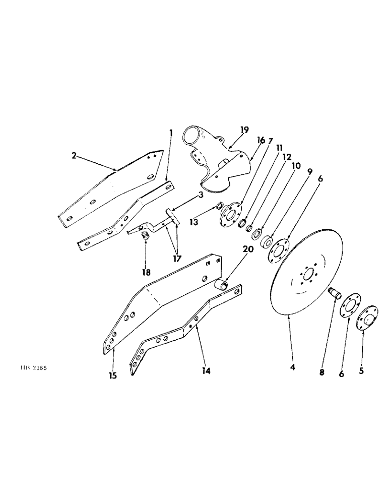 Схема запчастей Case IH 510 - (A-65) - SEPARATE PLACEMENT FURROW OPENER, SINGLE DISK SEALED BALL BEARING, USE W/ DOUBLE DISK FURROW OPENER 