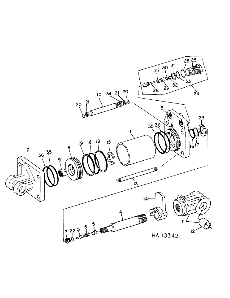 Схема запчастей Case IH 645 - (L-18) - HYDRAULIC CYLINDERS, HYDRAULIC CYLINDER, CROSS, 3.5 X 8 DOUBLE ACTING 