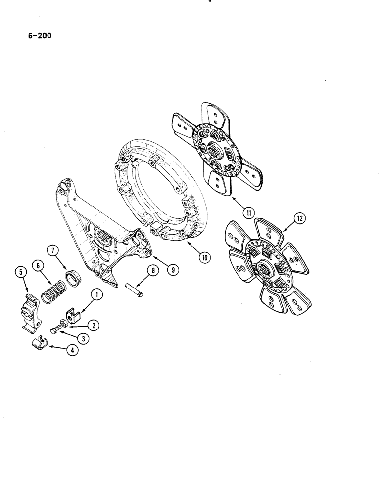Схема запчастей Case IH 485 - (6-200) - CLUTCH, 11 INCH LAYCOCK (06) - POWER TRAIN