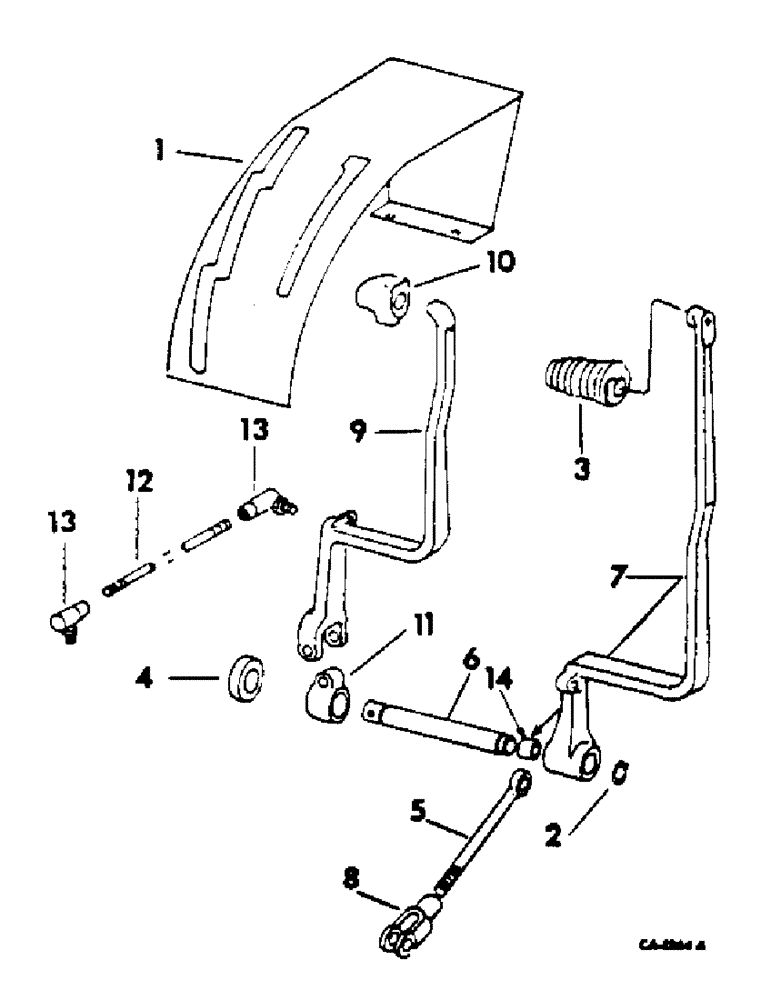 Схема запчастей Case IH 2400 - (07-36) - DRIVE TRAIN, FORWARD AND REVERSE CONTROLS (04) - Drive Train