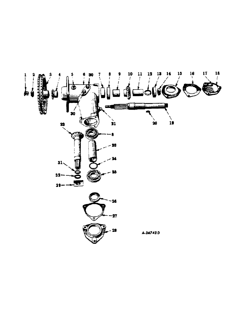Схема запчастей Case IH 414 - (105) - RIGHT PICKER DRUM DRIVE (58) - ATTACHMENTS/HEADERS