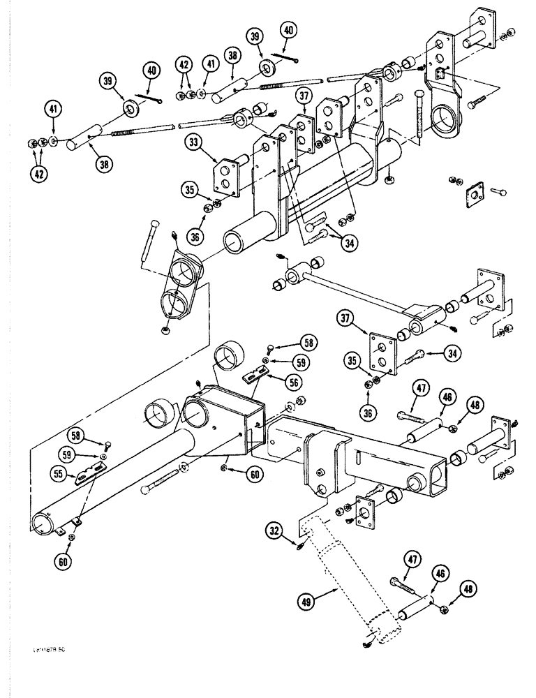 Схема запчастей Case IH 1844 - (9A-088) - DRUM LIFT ARM, 1844 COTTON PICKER (13) - PICKING SYSTEM