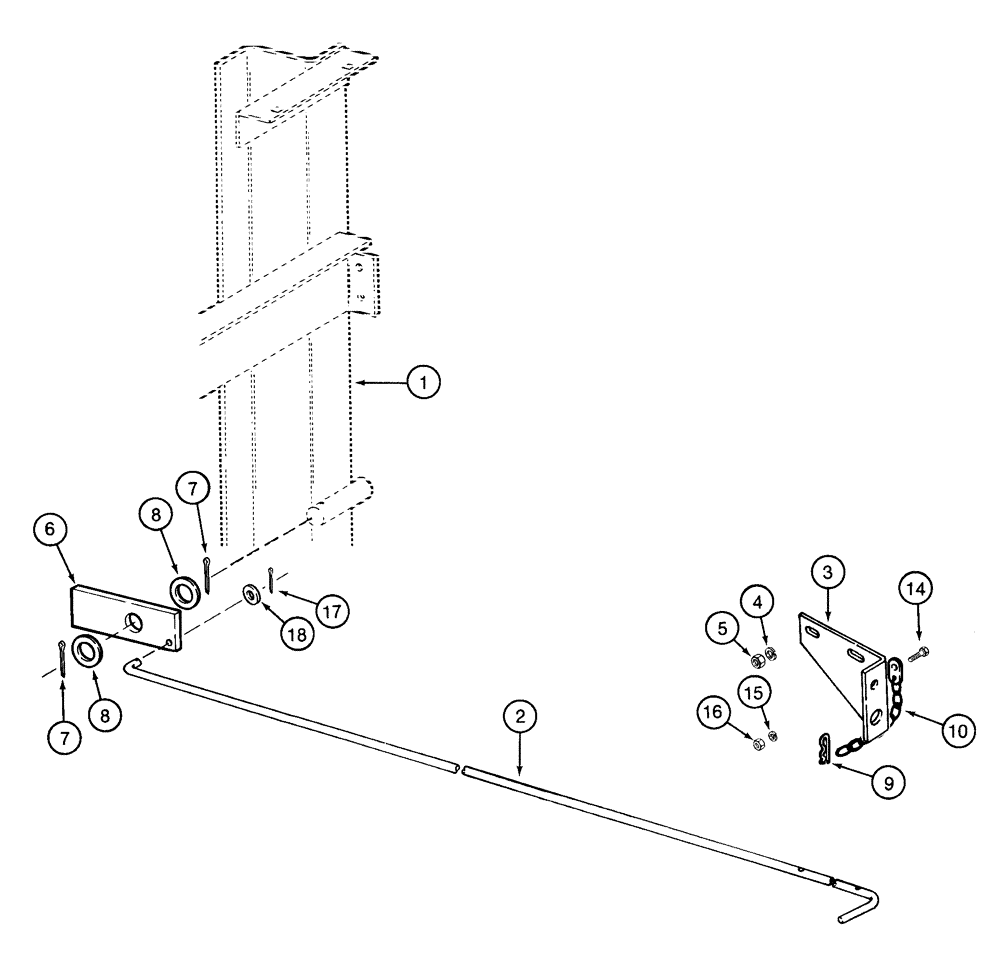 Схема запчастей Case IH 2155 - (9D-42) - FRONT BASKET LOCK (16) - BASKET
