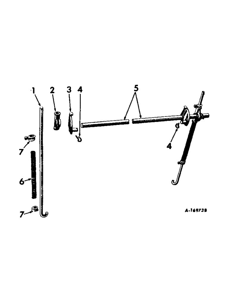 Схема запчастей Case IH 144 - (L-14) - LIFTING BAR AND PRESSURE RODS 