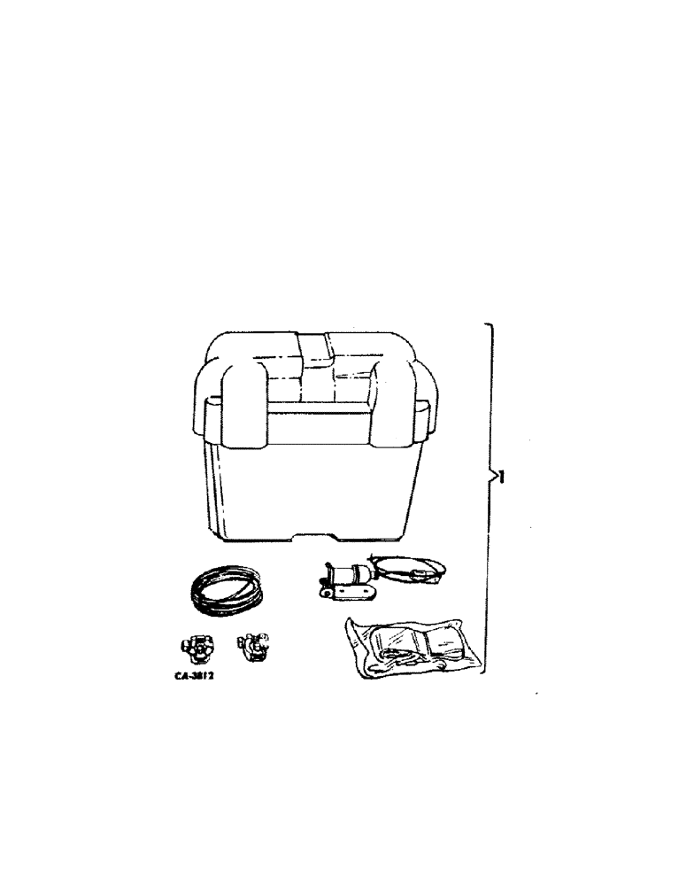 Схема запчастей Case IH 300 - (F-14[A]) - BATTERY BOX ATTACHMENT TRACTORS WITH 6 VOLT SYSTEMS 