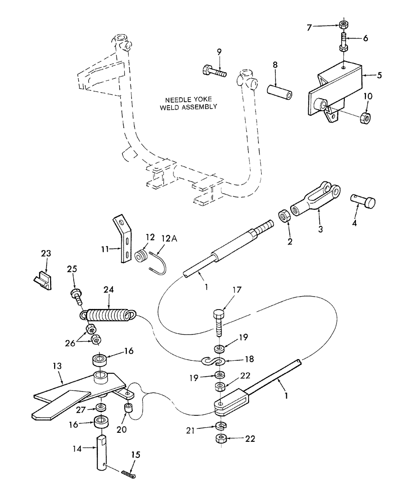 Схема запчастей Case IH SBX530 - (040) - NEEDLE SAFETY LATCH (62) - PRESSING - BALE FORMATION
