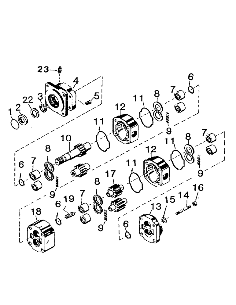 Схема запчастей Case IH 7000 - (B02-57) - HYDRAULICS, MOTOR, SWINGING KNIFE CHOPPER Hydraulic Components & Circuits