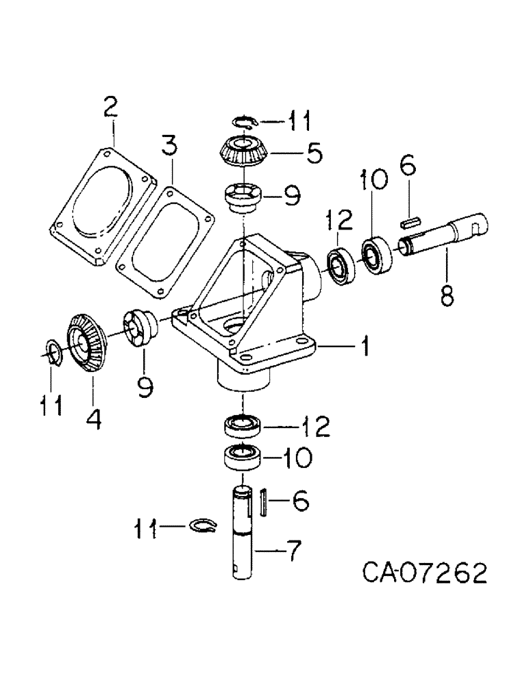 Схема запчастей Case IH 800 - (07-14) - SEED HANDLING, GEAR BOX, 90 DEGREE, UNITS A THRU E, H, J, R, S, U, U, V, W, X, Y AND Z (09) - CHASSIS/ATTACHMENTS