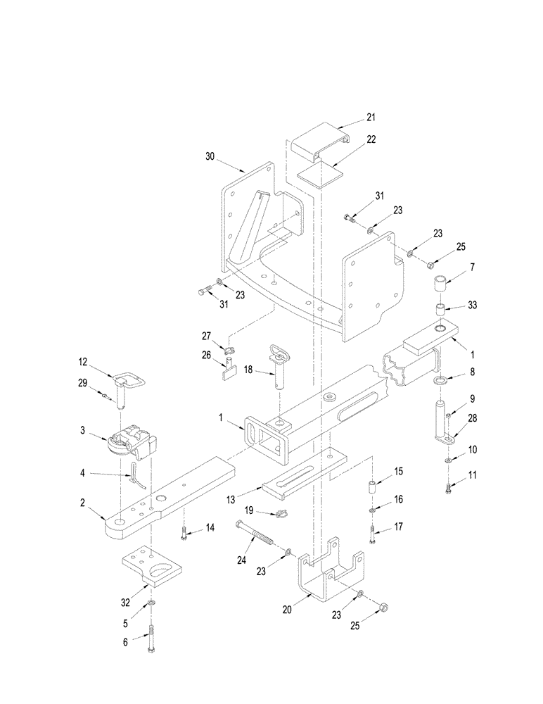 Схема запчастей Case IH STEIGER 430 - (09-10) - DRAWBAR - HEAVY DUTY, WITH THREE POINT HITCH (09) - CHASSIS