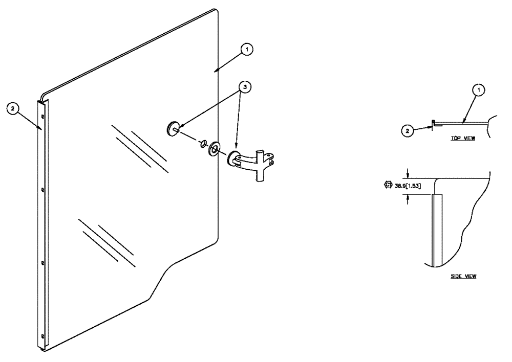 Схема запчастей Case IH FLX4300 - (01-022) - CAB EXTERIOR - SWING OUT WINDOW (DOOR) (10) - CAB