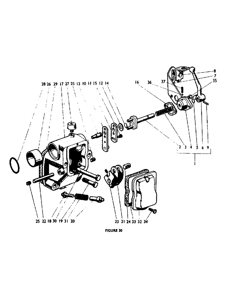 Схема запчастей Case IH 880F - (46) - RAMSHAFT BRACKET AND HOLD MECHANISM (07) - HYDRAULIC SYSTEM