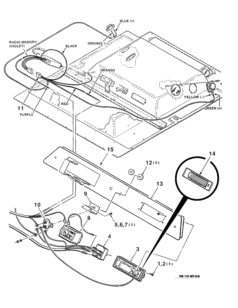 Схема запчастей Case IH 8850 - (04-12) - BLOWER CONTROL PANEL ASSEMBLY (04) - ELECTRICAL SYSTEMS