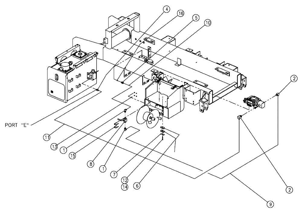 Схема запчастей Case IH 438 - (13-007) - PRESSURE WASHER HYD GROUP Pressure Washer