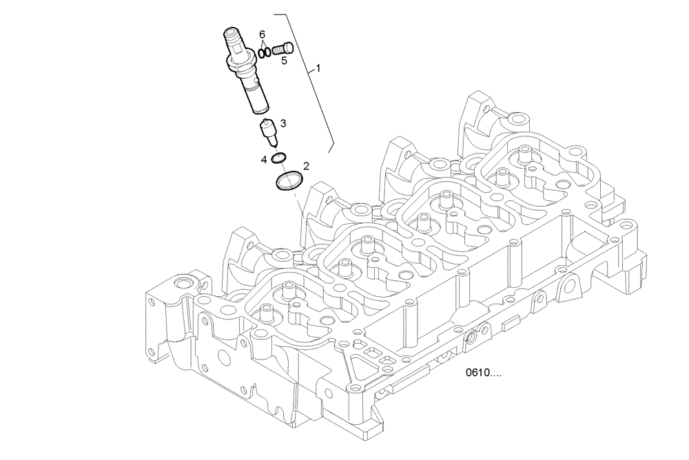Схема запчастей Case IH F4BE0454G D600 - (1480.004) - INJECTORS 