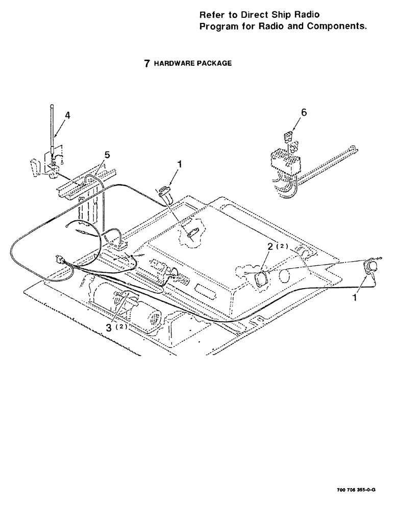 Схема запчастей Case IH 8840 - (09-016) - RADIO MOUNTING KIT (ZVX SERIES RADIOS) (88) - ACCESSORIES