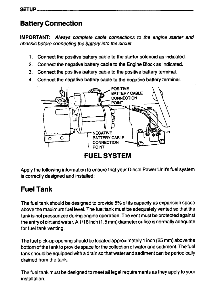 Схема запчастей Case IH 6590TA - (050) - SETUP, BATTERY CONNECTION, FUEL TANK 