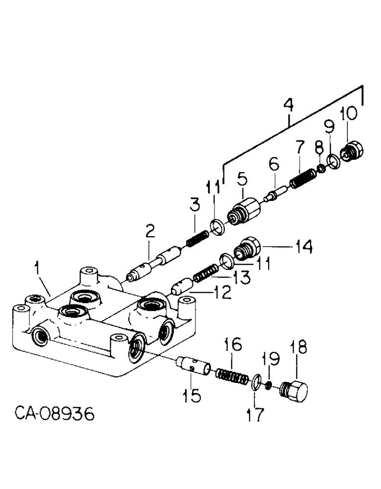 Схема запчастей Case IH 7288 - (10-08) - HYDRAULICS, TRANSMISSION LUBRICATION VALVE (07) - HYDRAULICS