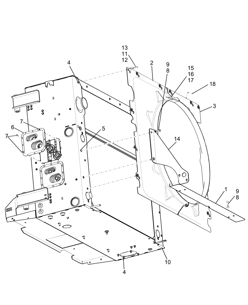 Схема запчастей Case IH AFX8010 - (B.50.A.32[03]) - FAN SHROUD B - Power Production