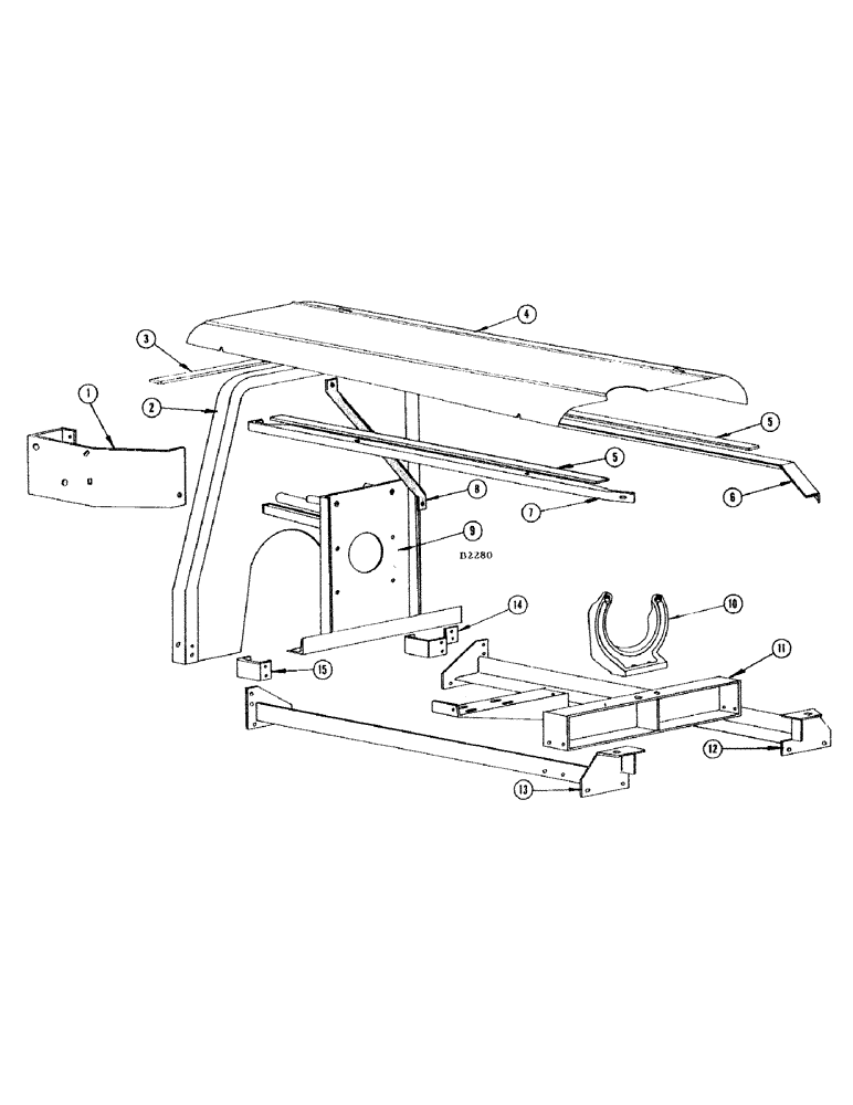 Схема запчастей Case IH 1010 - (372) - MODEL H-318 ENGINE, ENGINE HOOD AND SUPPORTS (10) - ENGINE
