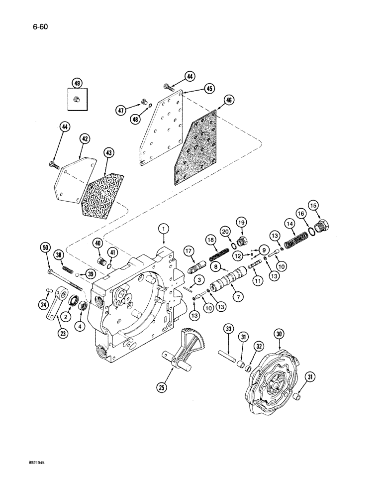 Схема запчастей Case IH 7140 - (6-060) - TRANSMISSION CONTROL VALVE ASSEMBLY, CAM HOUSING SECTION, TWO SPEED REVERSE VALVES (06) - POWER TRAIN