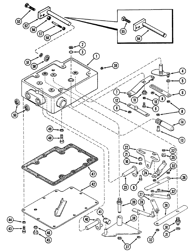 Схема запчастей Case IH 2290 - (8-466) - DRAFT CONTROL SENSING LINKAGE, PRIOR TO TRANSMISSION SERIAL NUMBER 10203915 (08) - HYDRAULICS