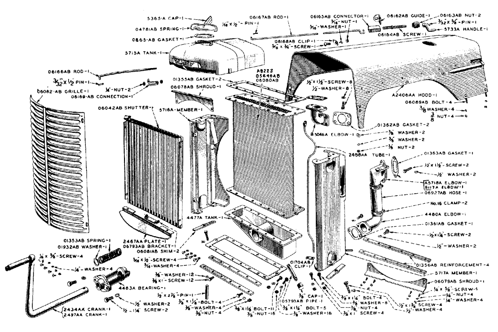 Схема запчастей Case IH LA-SERIES - (023) - RADIATOR (02) - ENGINE