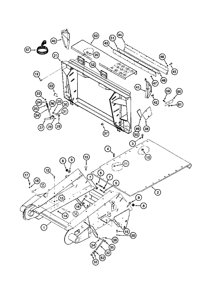 Схема запчастей Case IH 2366 - (09A-19) - FEEDER - HOUSING AND ADAPTER - ASN JJC0254000 (13) - FEEDER