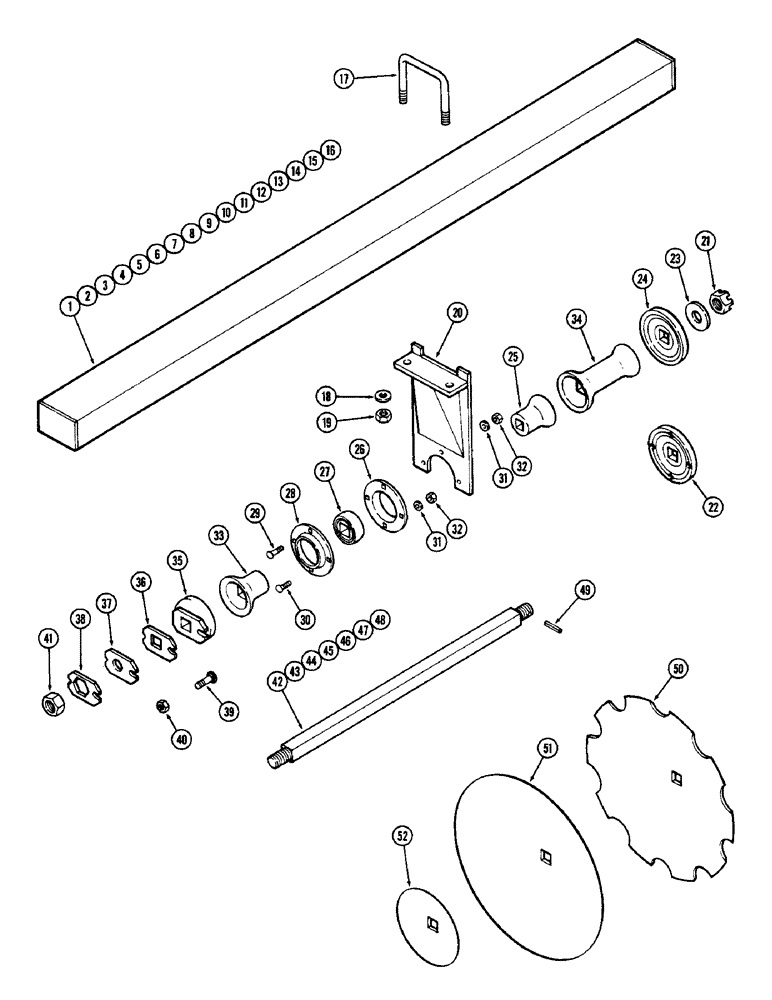 Схема запчастей Case IH G-SERIES - (14) - GANGS, G59, 9 INCH (228.6 MM) SPACING 