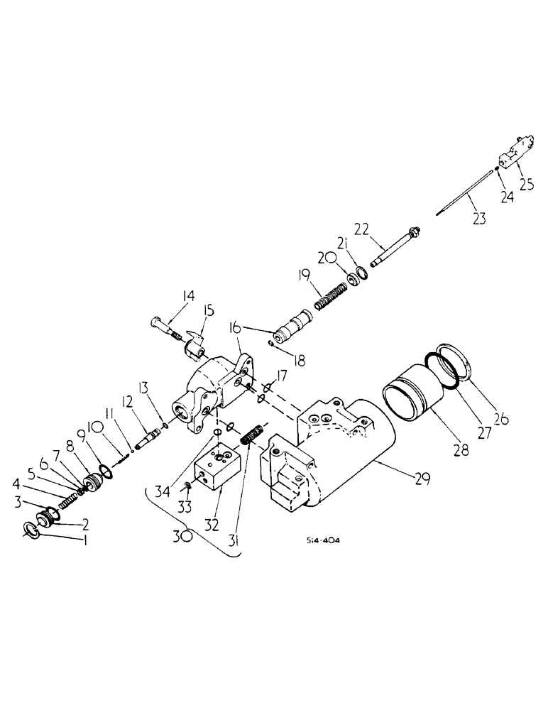 Схема запчастей Case IH 784 - (10-042) - DRAFT CONTROL CYLINDER AND VALVE (07) - HYDRAULICS