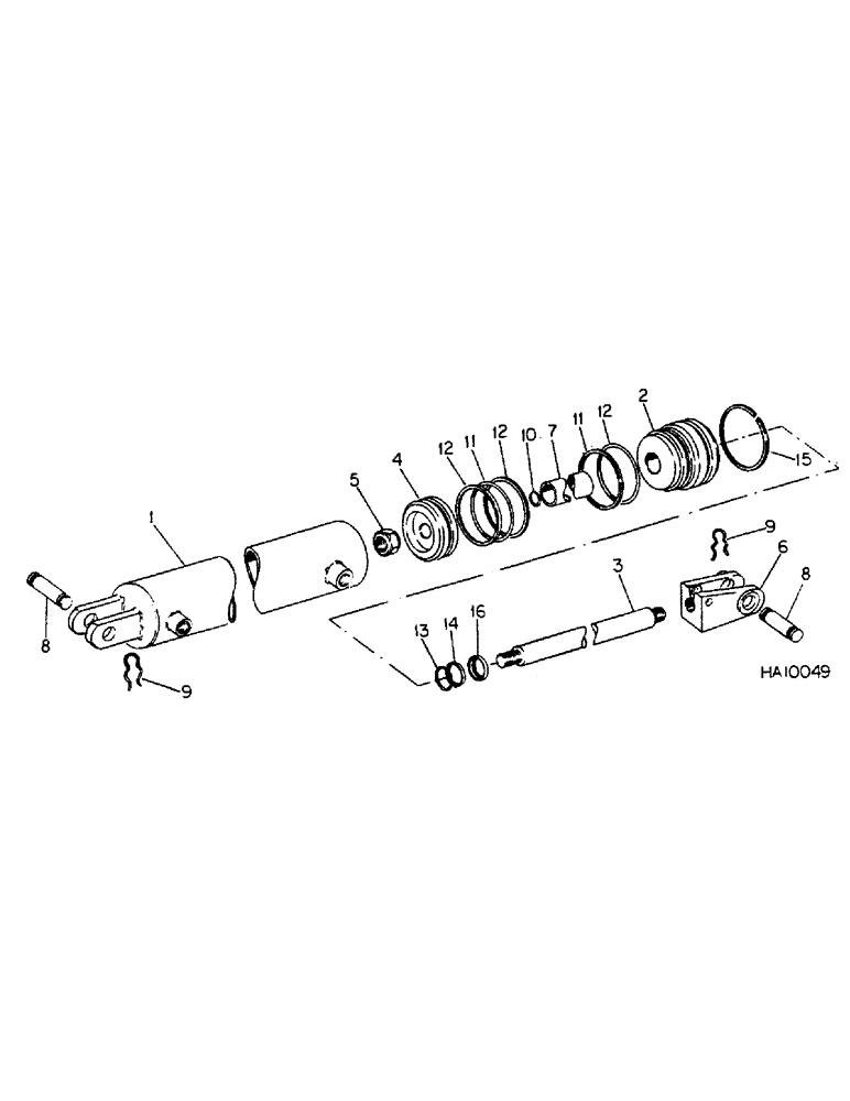 Схема запчастей Case IH 645 - (L-22) - HYDRAULIC CYLINDERS, HYDRAULIC CYLINDER, PRINCE, 3.0 X 48 DOUBLE ACTING 