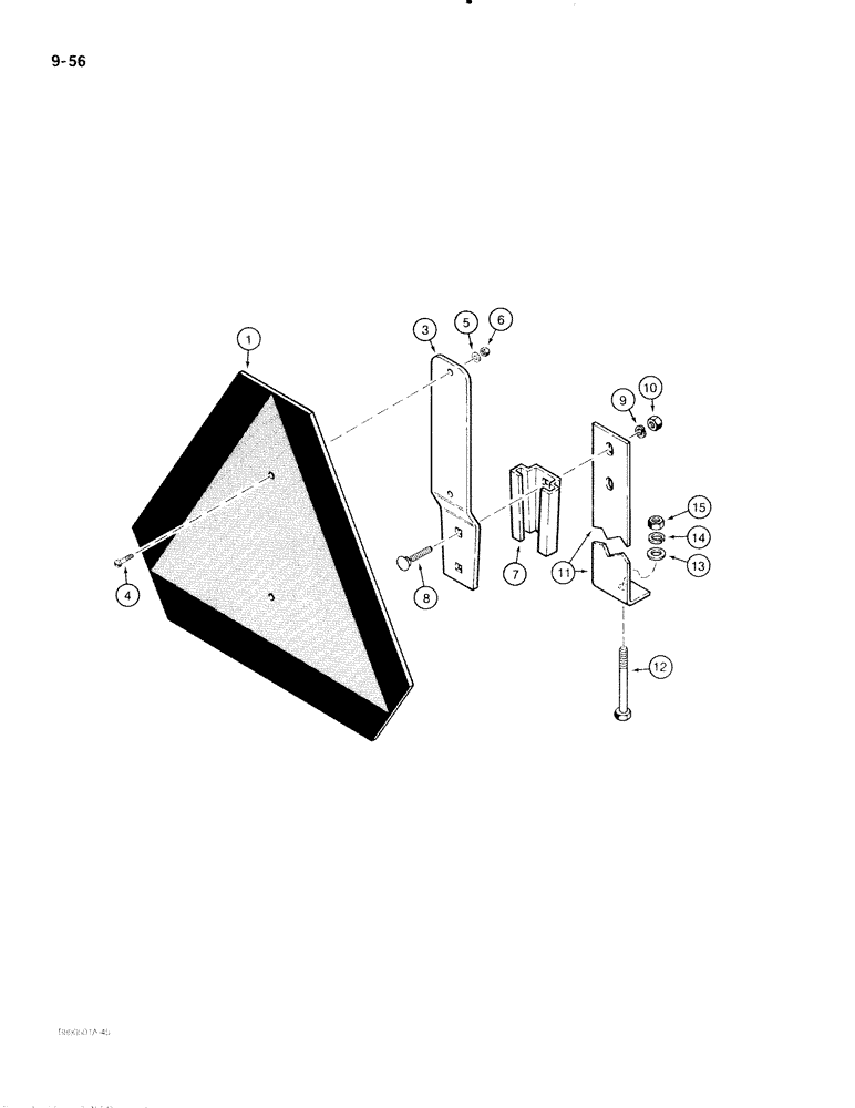 Схема запчастей Case IH 475 - (9-56) - SLOW MOVING VEHICLE EMBLEM (09) - CHASSIS/ATTACHMENTS