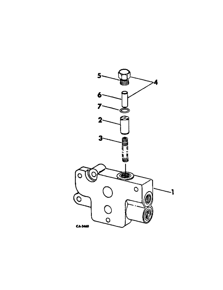 Схема запчастей Case IH 2500 - (10-28[1]) - HYDRAULICS, FLOW DIVIDER VALVE, TRACTORS WITH LOADER AND/OR MOWER (07) - HYDRAULICS