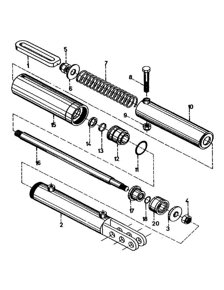 Схема запчастей Case IH 7700 - (B02-02) - HYDRAULIC CYLINDER, CROPDIVIDER LIFT ARMS Hydraulic Components & Circuits