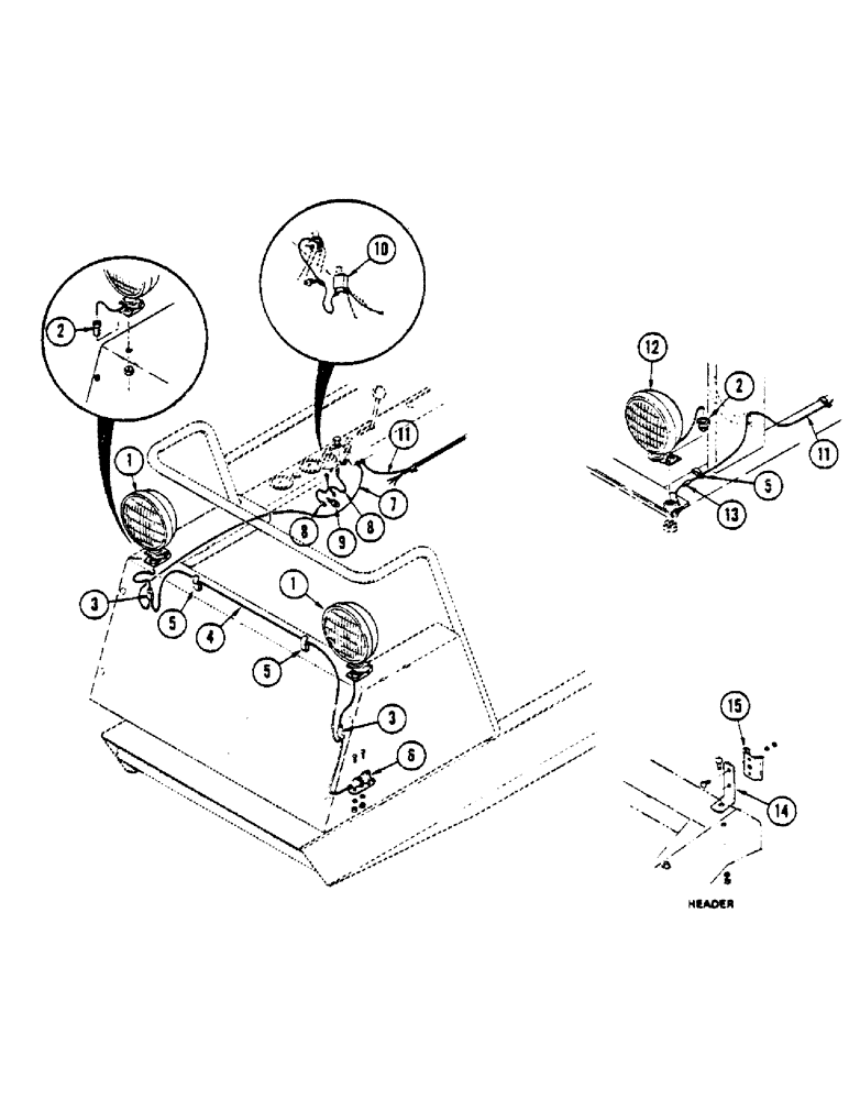 Схема запчастей Case IH 1255 - (122) - LIGHTING (55) - ELECTRICAL SYSTEMS