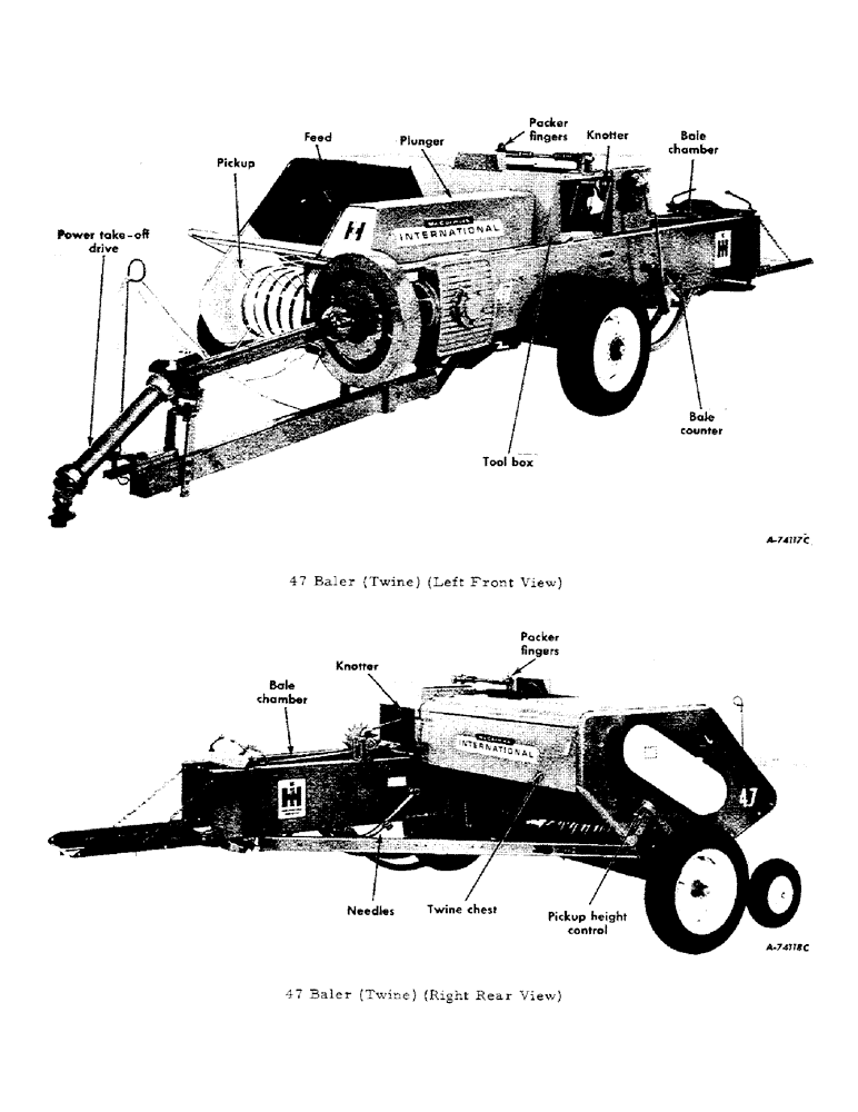 Схема запчастей Case IH 47 - (B-02) - 47 BALER (TWINE) 
