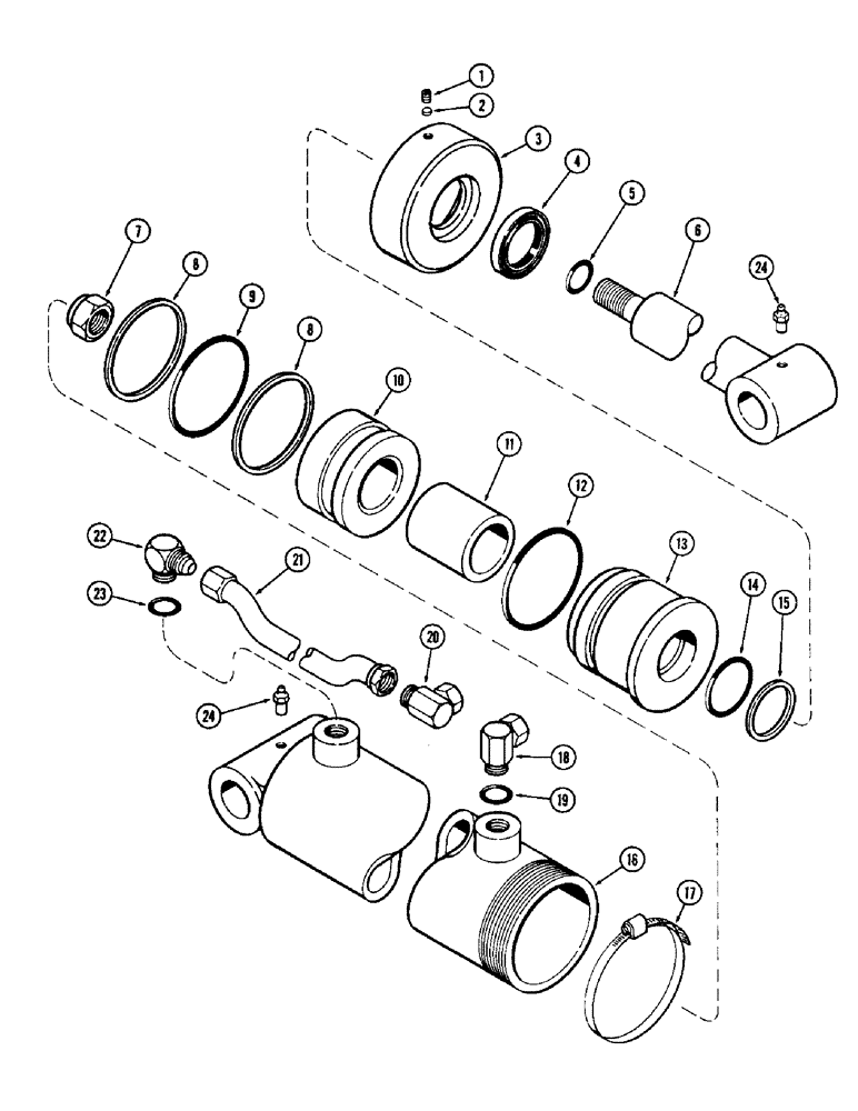 Схема запчастей Case IH 65 - (20) - T53894 CYLINDER (35) - HYDRAULIC SYSTEMS