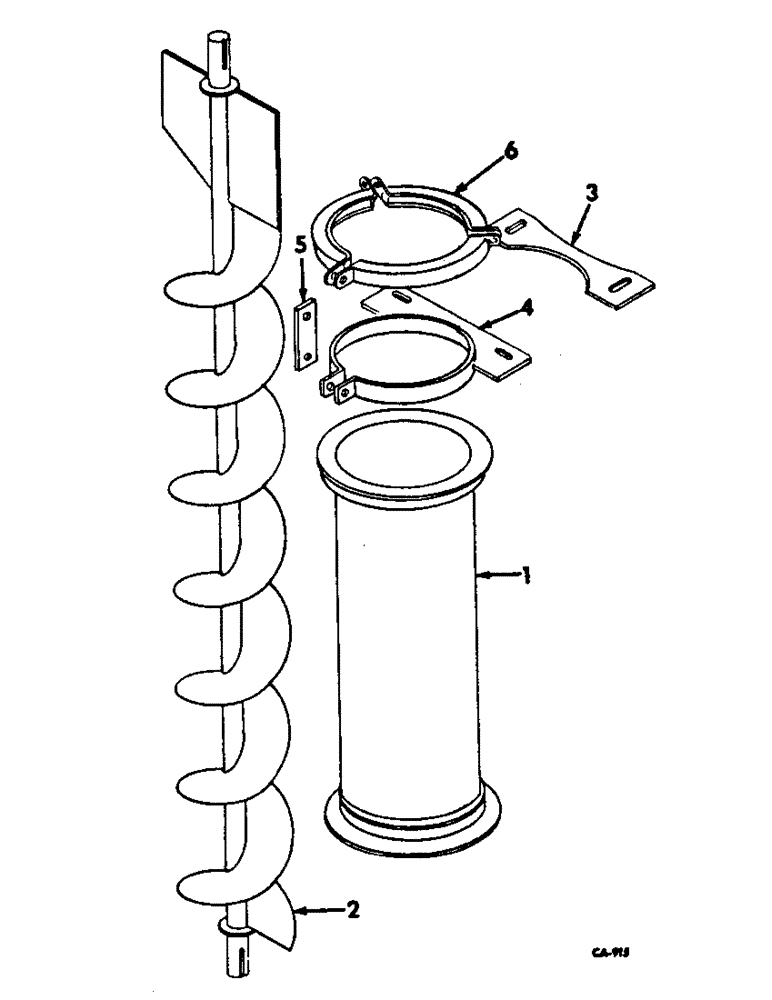 Схема запчастей Case IH 950 - (C-30) - VERTICAL 18 IN. EXTENSION AUGER ATTACHMENT, 950 S/N 2217 & BELOW, 1150 S/N 6433 & BELOW 