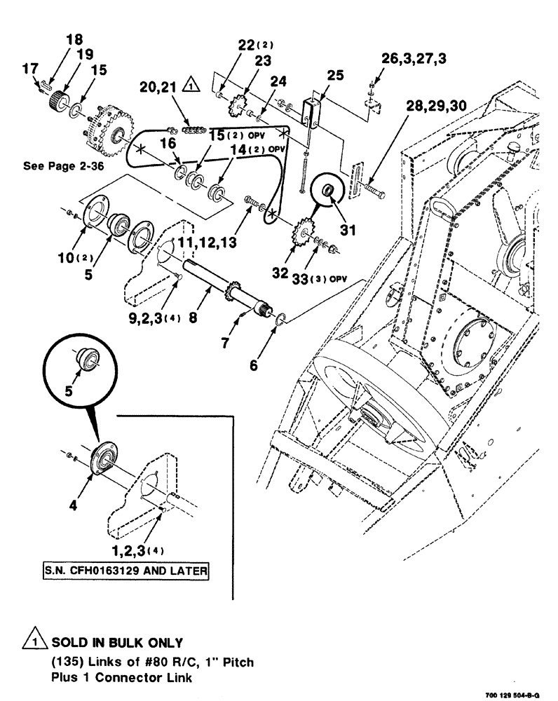Схема запчастей Case IH 8575 - (02-034) - AUXILIARY DRIVE ASSEMBLY - RIGHT Driveline