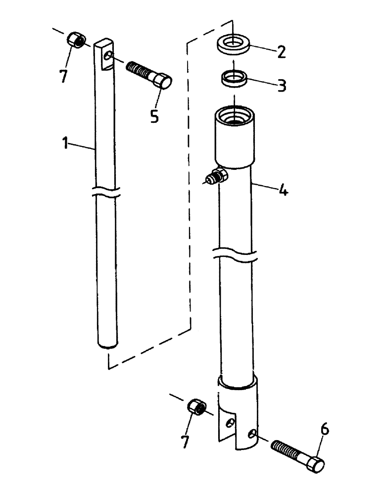 Схема запчастей Case IH 7700 - (B02-12) - HYDRAULIC CYLINDER, HEIGHT INDICATOR 7700 Hydraulic Components & Circuits