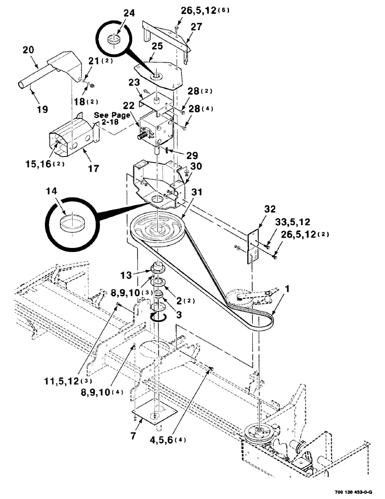 Схема запчастей Case IH 8315 - (2-16) - HEADER DRIVE ASSEMBLY, MAIN (09) - CHASSIS