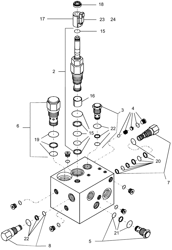 Схема запчастей Case IH 1240 - (35.138.12) - VALVE ASSEMBLY 87438424 - DIRECT DRIVE (35) - HYDRAULIC SYSTEMS