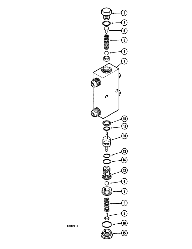 Схема запчастей Case IH 955 - (8-142) - ALTERNATING LOAD CHECK VALVE, 4 & 6 ROW NARROW - RIGID, 4 ROW WIDE RIGID 12 ROW NARROW 12 ROW WIDE (08) - HYDRAULICS
